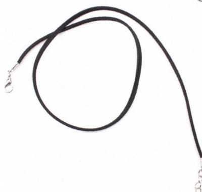 ketting- Basic- 45 cm- Zwart- Suede - Charme Bijoux