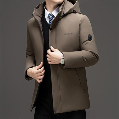 Veste Chaude Trench Manteau Vêtements Homme Décontracté Mode Manteau à Capuche Hiver 6XL black