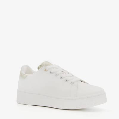 Blue Box dames sneakers wit goud - Maat 36 - Uitneembare zool