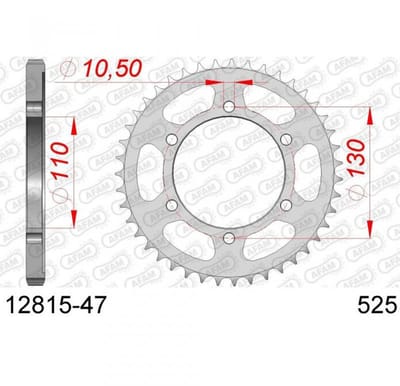 Couronne transmission Afam pour moto Yamaha 1000 MT-10 Après 2016 47 dents Neuf