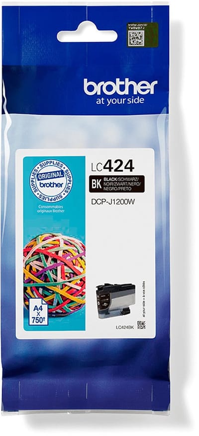 Inktcartridge brother lc-424bk zwart | 1 stuk | 5 stuks