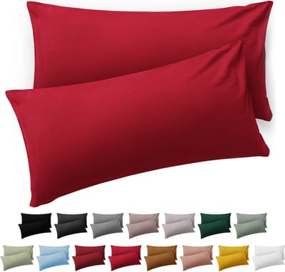 Blumtal Kussensloop Microvezel Kussenhoes 40 x 60 cm - Rood - Met Rits - Set van 2