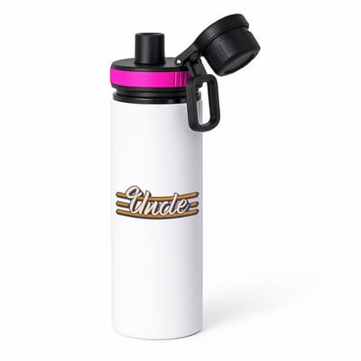 Hacebo® - Uncle waterfles met draaidop roze - Oom - oom - Verjaardag - cadeautje - kado - geschenk - water fles - 850ML
