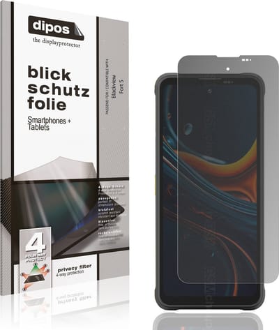 dipos – Matte Privacy Screenprotector geschikt voor Blackview Fort 5 | Anti-Spy Beschermfolie
