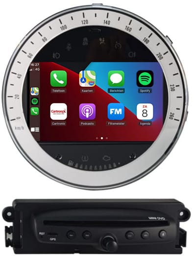 Carplay autoradio voor Mini Cooper R55 | R56 | R57 | R60 | R61 | 2006 t/m 2013 | Android | Draadloos Apple Carplay & Android Auto | 2025 model | 2006 2007 2008 2009 2010 2011 2012 2013 | Bluetooth & Wifi