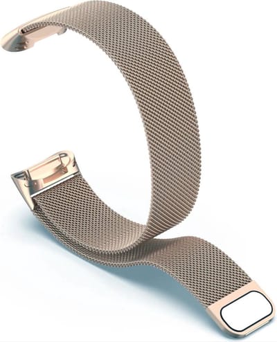 CHPN - Horlogebandje - Bandje geschikt voor Fitbit - Fitbit Charge 5 - Milanese bandje - Goudkleurig - Horlogeband - Excl. fitbit - Armband -Polsband