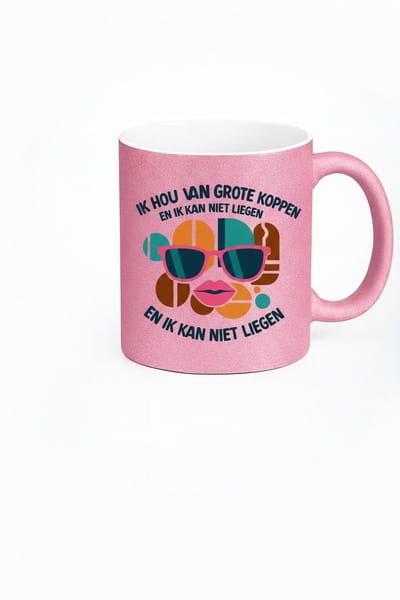 Ik Hou Van Grote Koppen Mok - Uniek Design Koffiemok