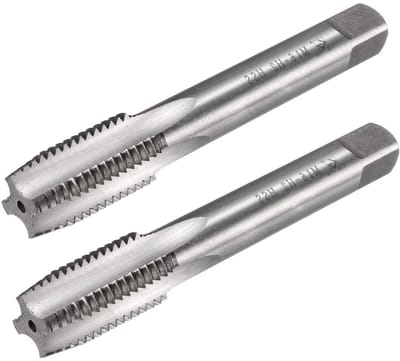 Dailygoods - MACHSWON Metrische kranen M16 x 2 mm, voor het inrijgen van machine en elektrische boren, H2 High Speed Steel Ti-Coated, rechtshandige schroefdraad plug tap draadtapgereedschap, 2 stuks