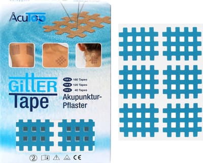 AcuTop - Gittertape / Cross tape Medium - Type B Blauw - 120 stuks