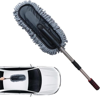 Autowasborstel - Reinigingsborstel Voertuig - Auto Onderhoud - Lakvriendelijke Microvezel - Telescopisch - Enkele Attribuut
