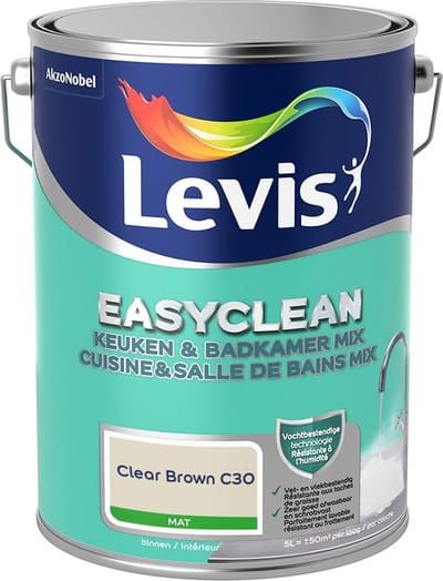 Levis - Easyclean Keuken & Badkamer Mix - Clear Brown C30 - Mengverf - 5 L