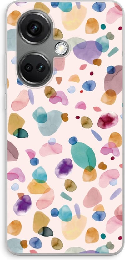 Case Company® - Hoesje geschikt voor OnePlus Nord CE 3 hoesje - Terrazzo Memphis - Soft Cover Telefoonhoesje - Bescherming aan alle Kanten en Schermrand