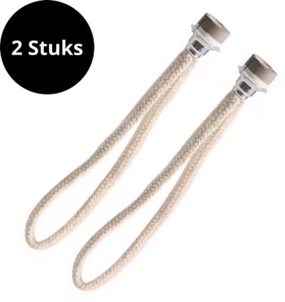 Zoettt Geurbrander lont met steentje 15 cm - ZILVER - Olielamp
