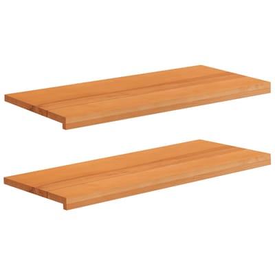 vidaXL - Raamprofielen - 2 - st - Lichtbruin - 90 - x - 40 - x - 2 - cm - Massief - beukenhout