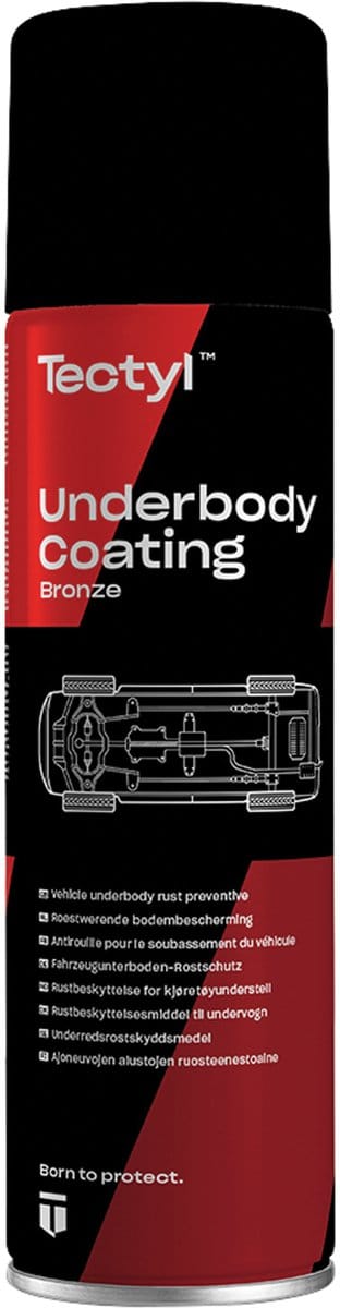 Tectyl – Onder bodem coating - Brons - Corrosie werend – Beschermend- Bronskleurige onder bodem - en chassiscoating - In spuitbus - 500 ml