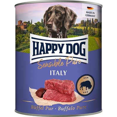 24x800g Puur Buffel puur Happy Dog Hondenvoer