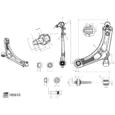 Febi Bilstein Draagarm, wielophanging FEBI 185610