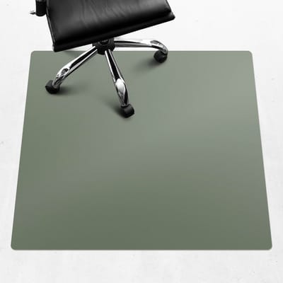 Wallfluent - Vloerbeschermer Saliegroen - 100x100 cm - Olijf Vloerbeschermer Bureaustoelmat - Vierkant - Vloerbeschermer Tapijt-Stoel Mat-Werkplekdecoraties - Pastel- en aardse kleuren
