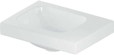 Fonteintje - Wastafel Handdouche - Kleine Ruimtes - Asymmetrisch Design - 38 cm breed - Wit