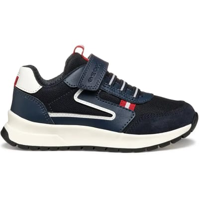 GEOX BRIEZEE JONGENS Sneakers - MARINEBLAUW/DONKERROOD - Maat 34