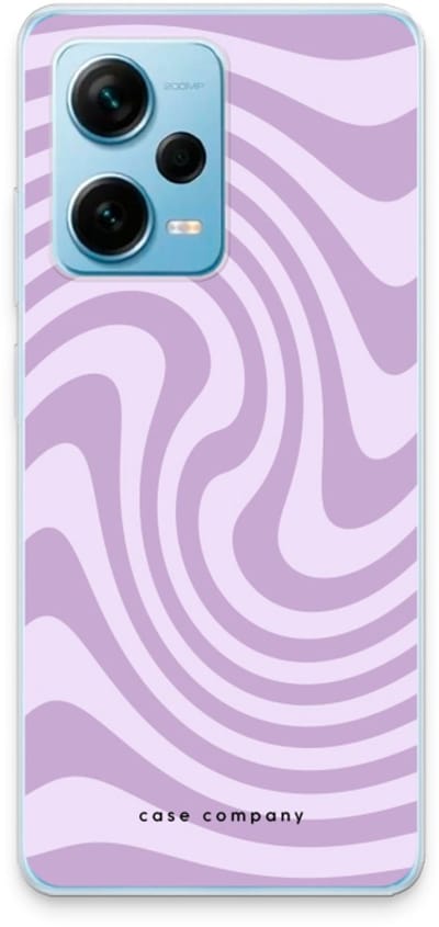 Case Company® - Hoesje geschikt voor Xiaomi Redmi Note 12 Pro Plus hoesje - Swirl Paars - Soft Cover Telefoonhoesje - Bescherming aan alle Kanten en Schermrand