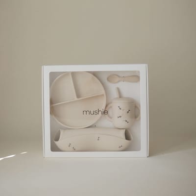 Mushie Giftbox Kinderservies Set Feeding Toddler Set Bijen
