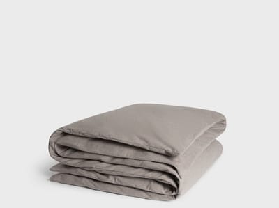 Yumeko dekbedovertrek flanel stone bruin 140x200 (zonder slopen) - Biologisch & ecologisch