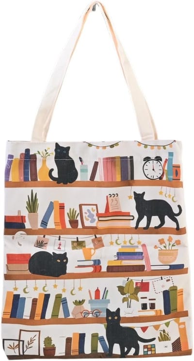 Boodschappentas van katoen en canvas voor dames, gepersonaliseerd cadeau voor vrouwen, ideaal voor verjaardag en Moederdag, 34 x 38 cm