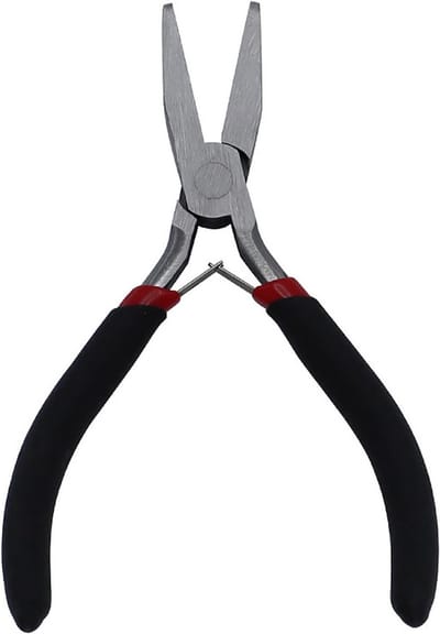 Platte Neus Tang - Sieraden Tang Reparatie Tang - Sieraden Maken - Nauwkeurige Controle Delicaat Werk - 11.6 cm - Zwart
