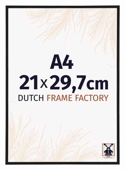 Fotolijst A4 21x29,7 cm - Kunststof - Zwart Mat - Angers