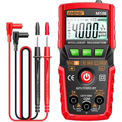 ANENG M108 Slimme digitale multimeter Autobereik 4000 tellingen NCV Universele meter Handheld