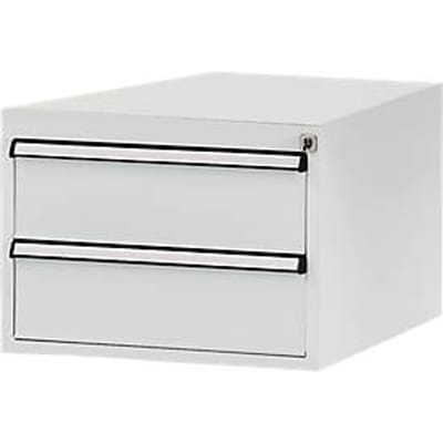 Manuflex onderbouw met schuifladen, voor werkbank Profi diepte 700 mm, lichtgrijs