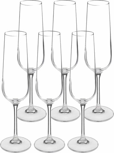 Secret de Gourmet Champagneglazen set Lena - doosje 24x stuks - chique glas - 20 CL