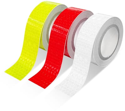 Famanu – Reflecterende strips 3 rollen – 4,5 m x 25 mm – waterdichte reflectietape voor fietshelm en tas