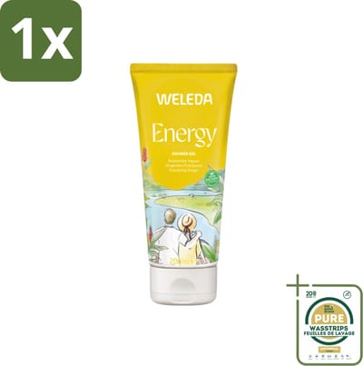 1 x WELEDA - Douchegel Aroma Shower Energy - 200 ml- Aroma Shower Energy - Energieboost - Gember - Citronella - Cederhout