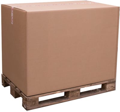 Palletdozen voor europallet dubbelgolf 1185 x 785 x 870 mm bruin | 10 stuks