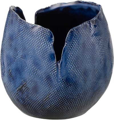 J-Line vaas Thibault - keramiek - blauw - medium
