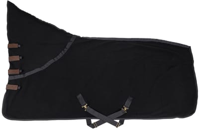 Kentucky Horsewear - Zweetdeken fleece heavy met nek zwart 145-6'6