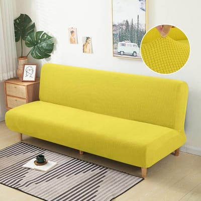 Jacquard Stof Slaapbank Cover Vouwen Sofa Stoel Kussenovertrekken Stretch Covers Couch Protector Elastische Futon Bench Covers Voor Thuis D Size 190-210cm