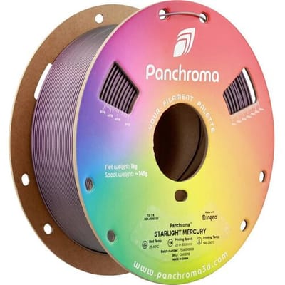 Polymaker CA02018 Panchroma™ Starlight Filament PLA kunststof Kleurverandering, Meerkleurig 1.75 mm 1000 g Starlight Mercury, Zilver 1 stuk(s)
