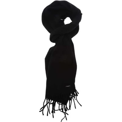 Boss Unisex Volwassen Styven Fringe Sjaal (Zwart)