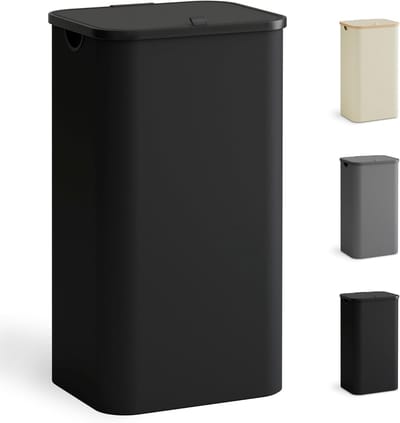Grote Wasmand met Deksel van 100 Liter, Vouwbare Wasverzamelaar met Handvat, Ideaal voor Kleding Sorteren en Organiseren