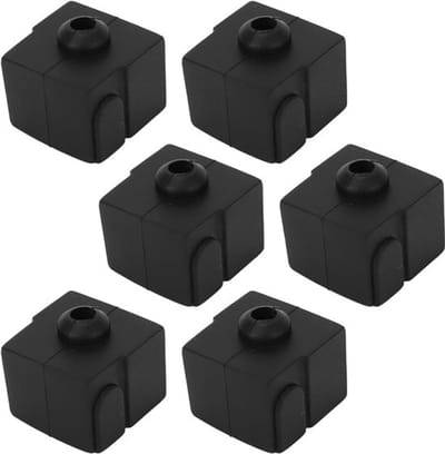 Siliconenhuls Temperatuurbestendig Tot 280°C - 6 Stuks - Vlamvertragend - 3D Printer Accessoire - Ender 3 V3 SE - Gemakkelijk te Installeren - Hotend Sokken
