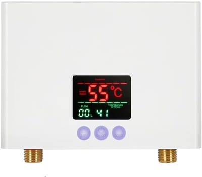 Doorstroomverwarmer - Elektrische Boiler - Direct Warm Water - LCD Temperatuurdisplay - 3000W - Wit