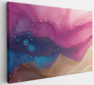 Saammp Canvas Schilderij - marmer - Kleurijk - Abstract - 30x20 - Foto op canvas - Wanddecoratie - Muurdecoratie Woonkamer - Slaapkamer decoratie - Canvas Print