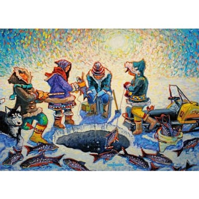 Ravensburger puzzel Canadian Collection IJsvissen - Legpuzzel - 1000 stukjes