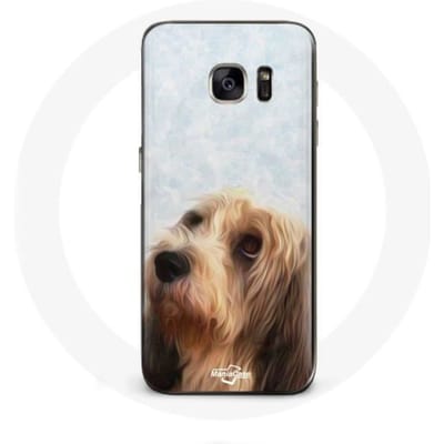 Coque - Samsung - Galaxy S7 - Souple - Noir - Petit basset griffon vendéen