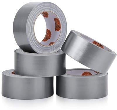 Zelfklevende tape 48 mm x 27 m, 5 rollen, grijs, zilver