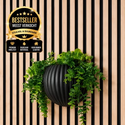 Luxe Wandvaas voor Akoestische Wandpanelen – Design Wanddecoratie – Geschikt voor Lattenwand en Akupanel – Tussenruimte 13–15 mm – Zwart