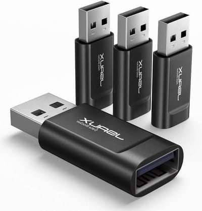 USB Data Blocker (4 Pack) - Bescherming tegen Juice Jacks, Veilig Opladen en Hacking Voorkomen - Zwart